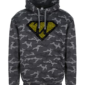 Long Sleeved Camo Hoodie for KIDS with Ultra Logo Unisex in 100% Cotton