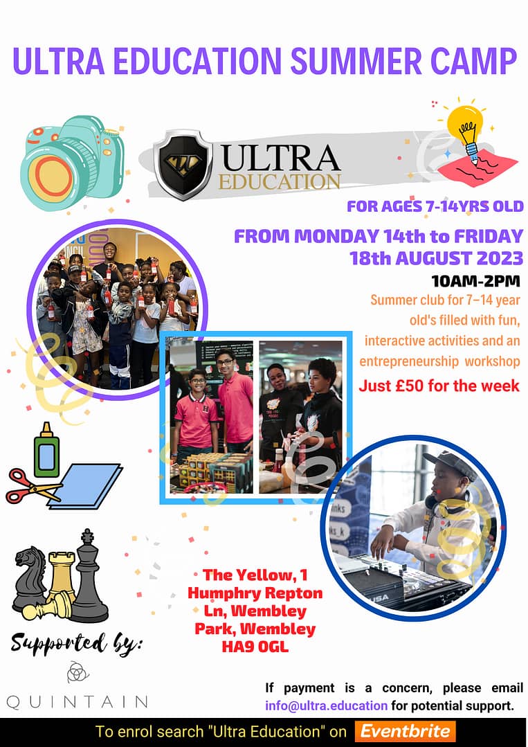 Read more about the article Ultra Education Summer Camp (£50)