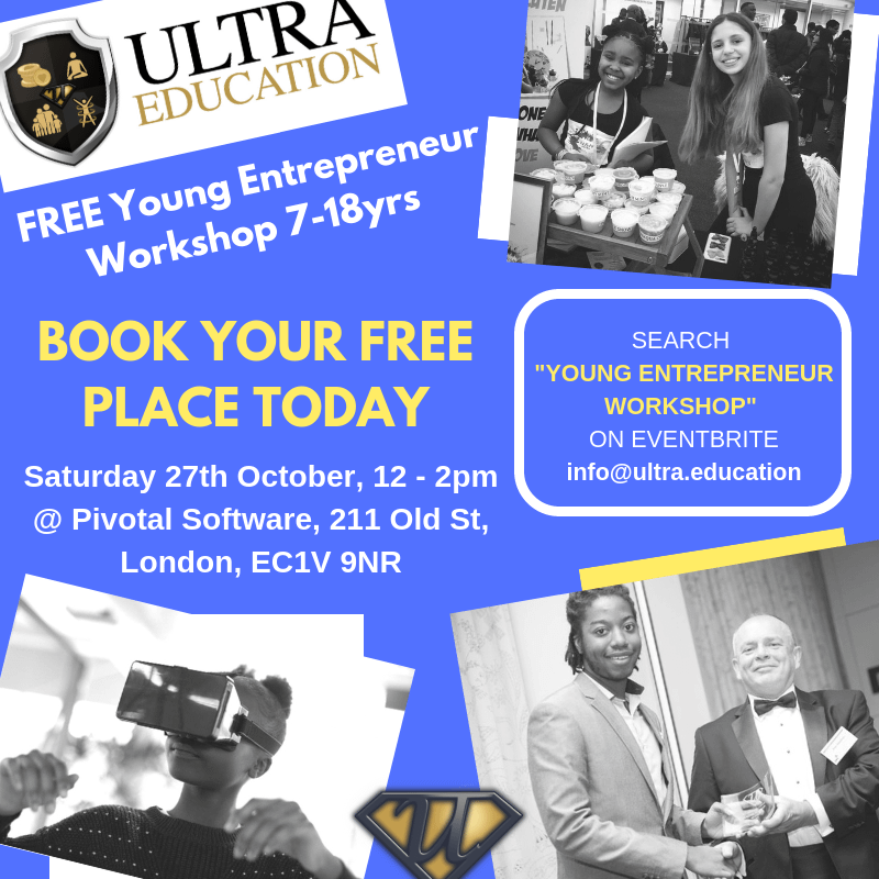 Read more about the article FREE YOUNG ENTREPRENEUR WORKSHOP OCTOBER 27TH