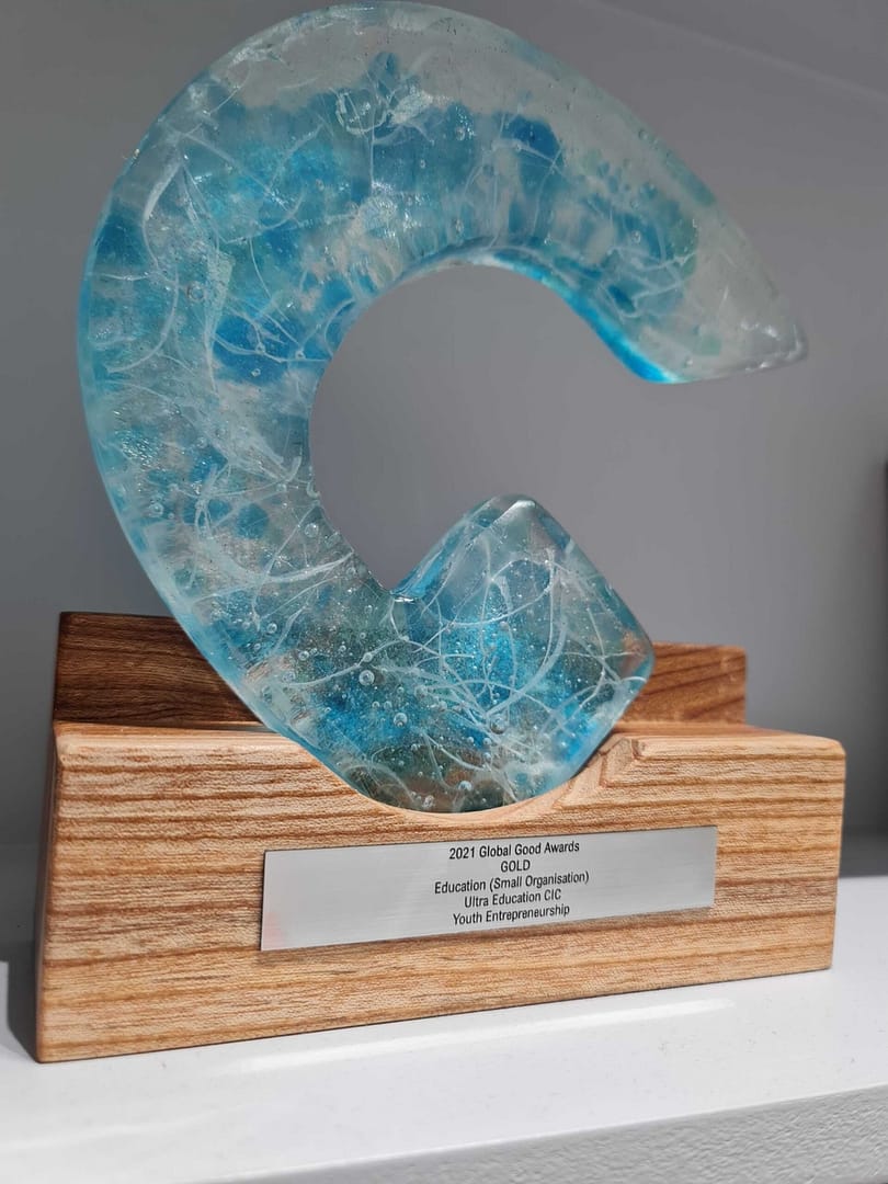 Read more about the article Ultra Education receive their Global Good Awards sustainable trophy.